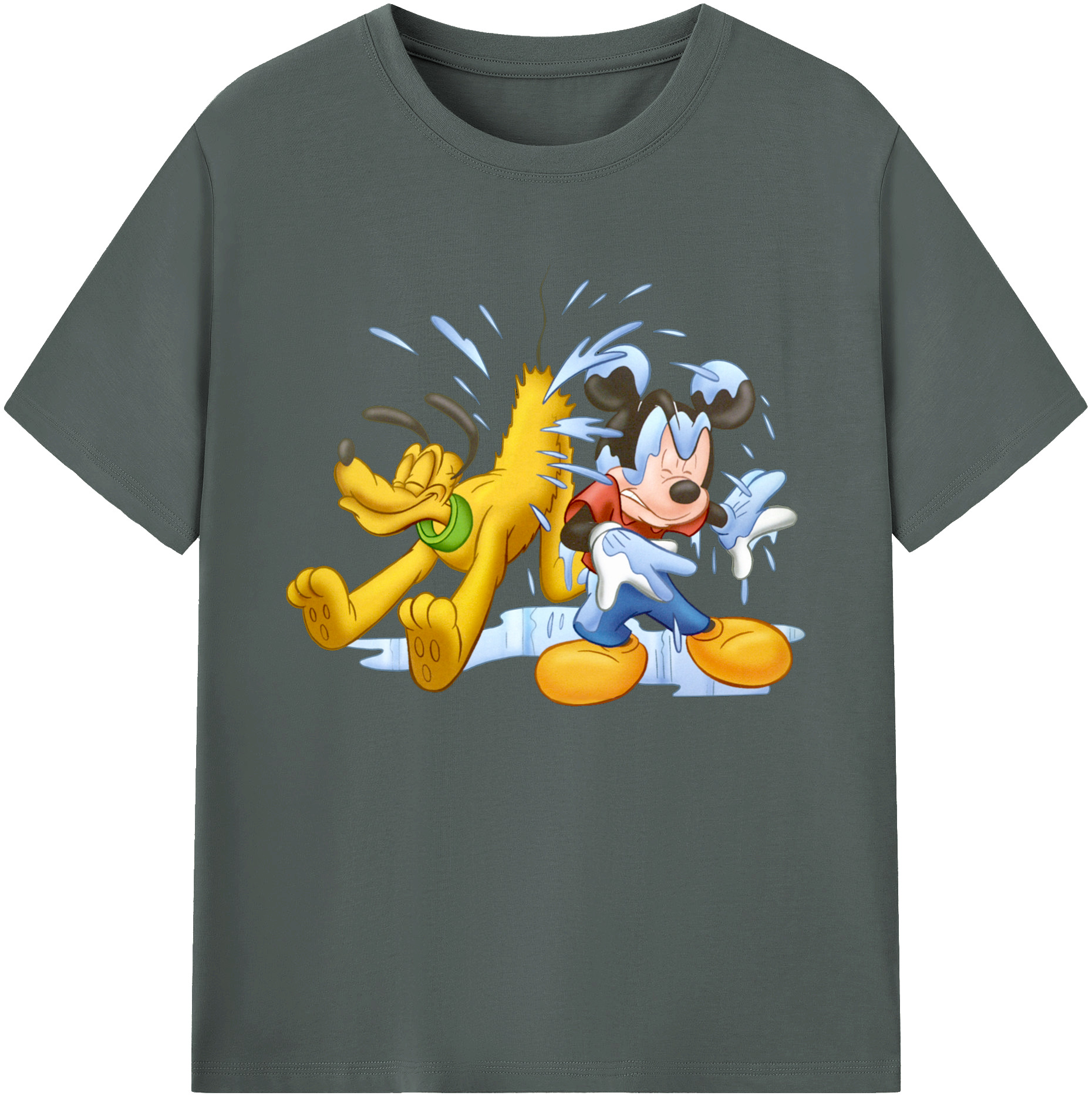 ミッキーマウス Mickey Mouse 綿100％ メンズ半袖Tシャツ｜肌触りやわらか＆通気性